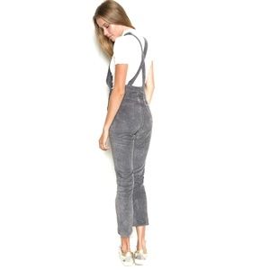 RARE Brandy Melville Grey Uma Corduroy Overalls S